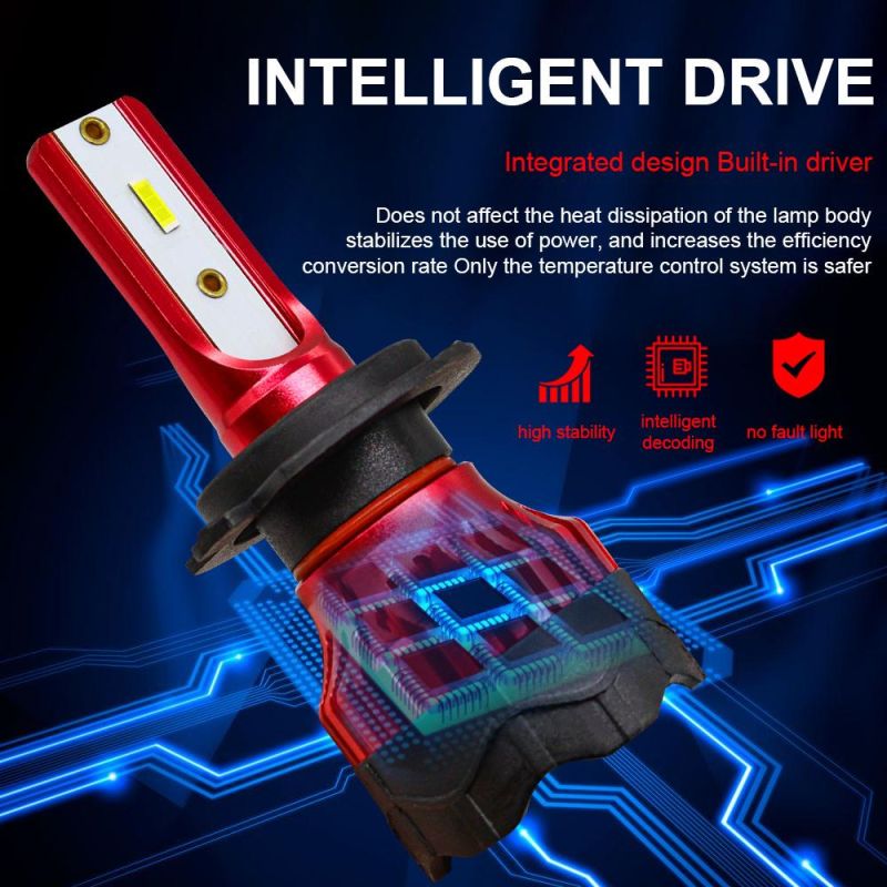Auto Lighting System Fan Cooling Csp Super Bright H4 H7 H11 9005 9006 Hb3 K5 12000lm LED Headlights Bulb