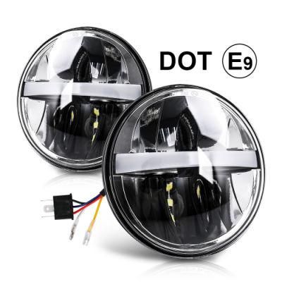 2020 New Factry Price High Power Lumen DRL DOT E9 Round 5.75 Inch Motorcycle LED Headlight