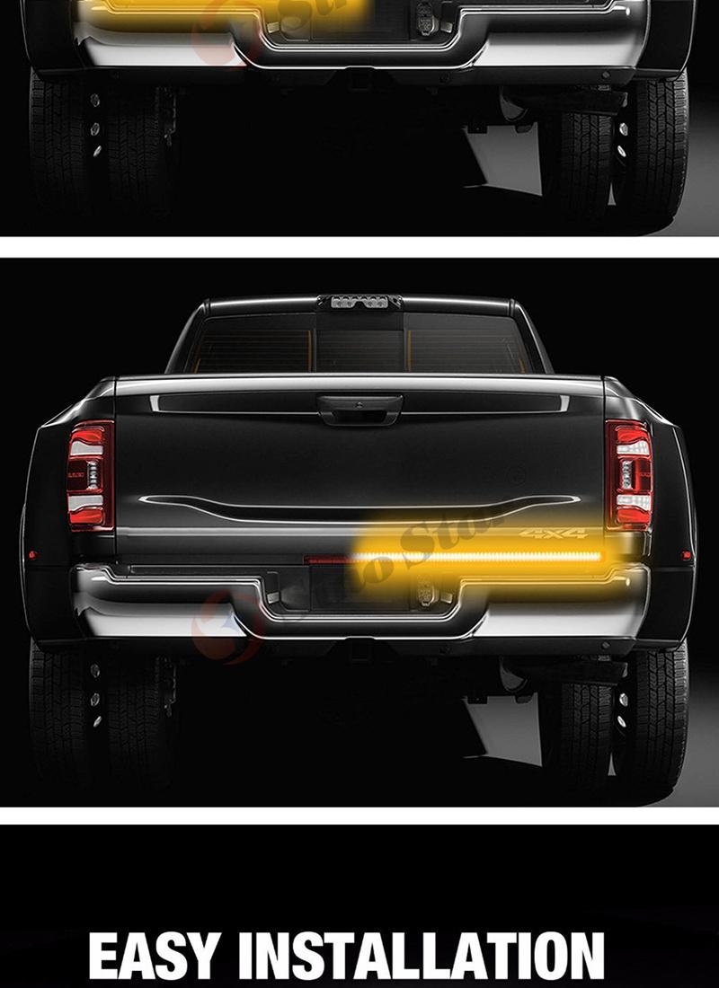 Sw71244820 48" Tailgate LED Strip Light Waterproof Triple Row Triple-Color 5-Function with Turn Signal for Truck Pickup Van