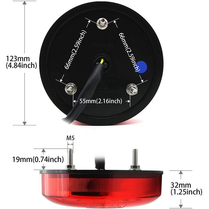 Round Auto Lamp LED Car Light Tail Lamp with E4/Adr/CCC Certification
