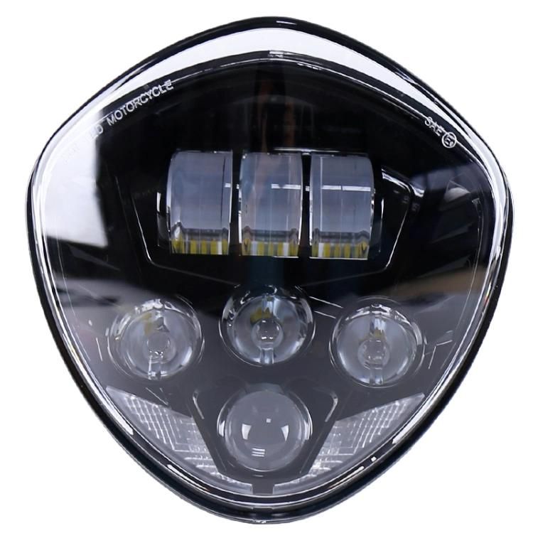 60W LED Headlight for Victory Motorcycle Black/Chrome High Low Beam LED Motorcycle Headlight