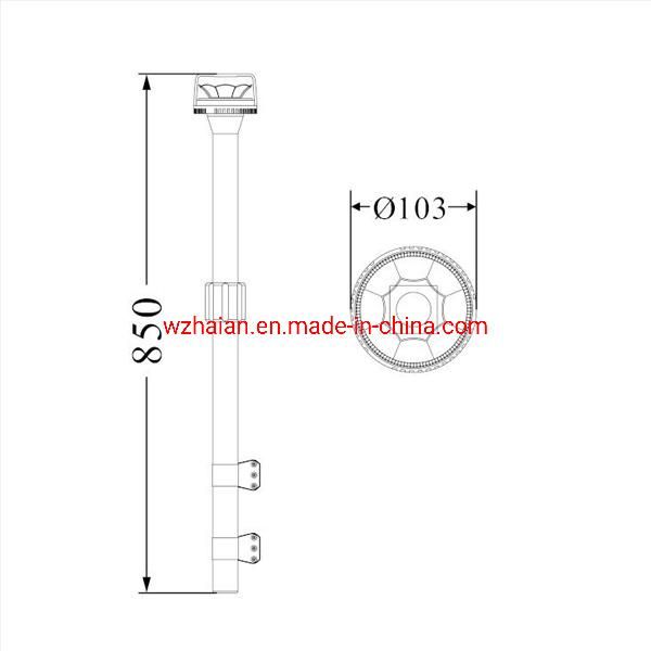 Haibang LED Rotating Flashing Telescopic Pole Beacon Light for Police Motorcycle