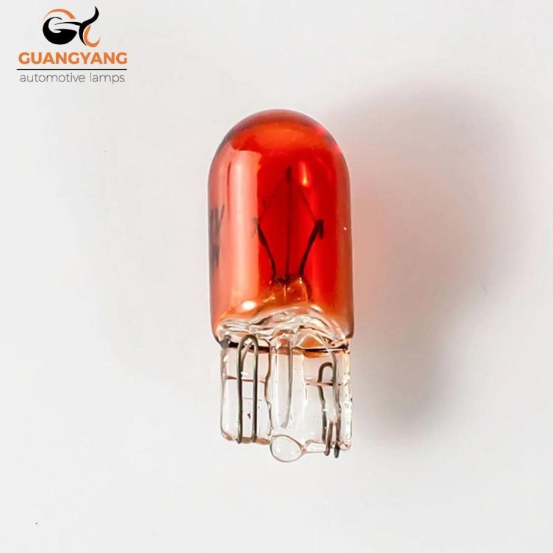 T10 12V 5W Car Halogen Bulb Car Interior Bulb Amber Color