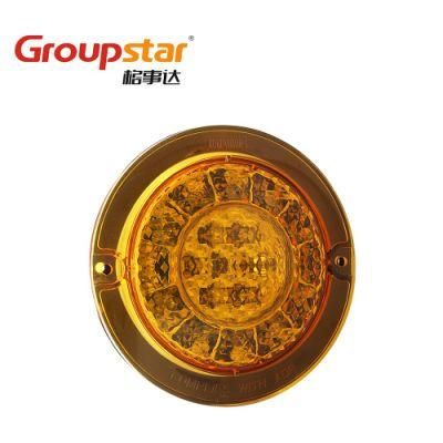 Adr 10-30V Lens 4 Inch Round Indicator Turn Reverse Signal Tailights LED Caravan RV Coach Bus Tail Lamp