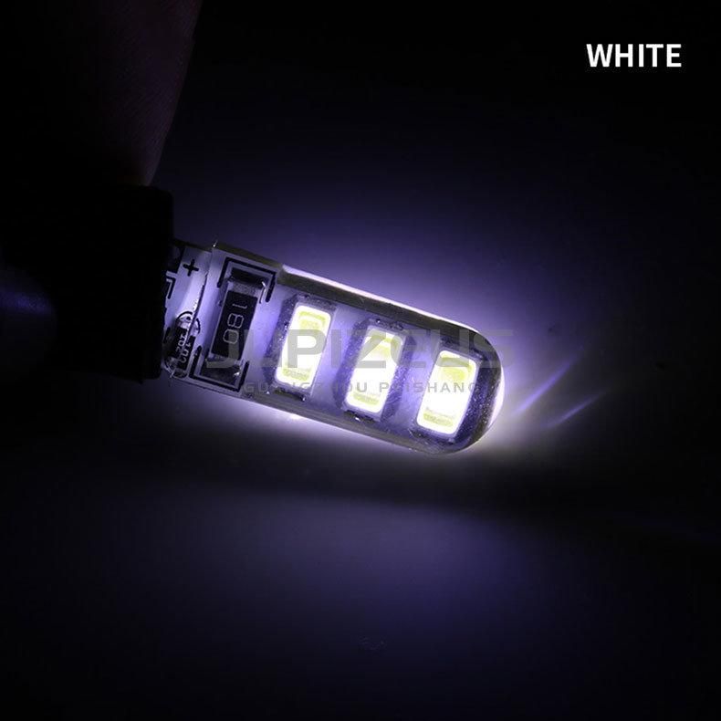 12V 5630 LED T10 6SMD Silicone Gel Constant Bright with Strobe Reading Light