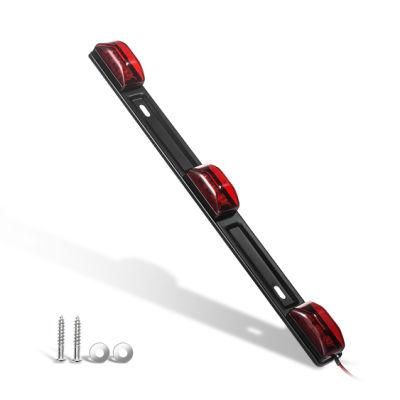 LED Red Light Bar Waterproof Marker Truck Trailer 3-Light Bars 12V for Ford, Dodge &amp; Chevy
