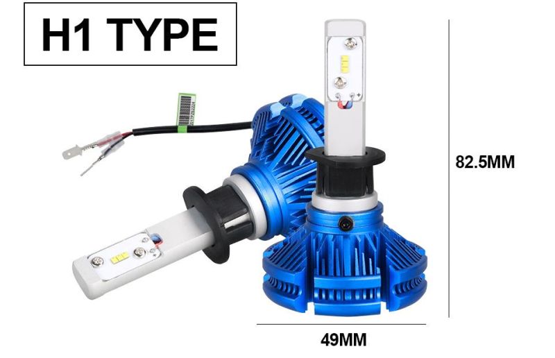 H7 Auto Headlight LED Kits Car X3 LED Bulbs H4/H11/9005/9006/H3 12V/24V 50W 6000lm White Replace Fog Lamp 3000K Headlamp