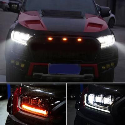 with Sequential Indicator Turn Signal 3 Len Projector Full LED Headlight Head Lamp Light for Ford Ranger T7 T8 2015 2015-2021