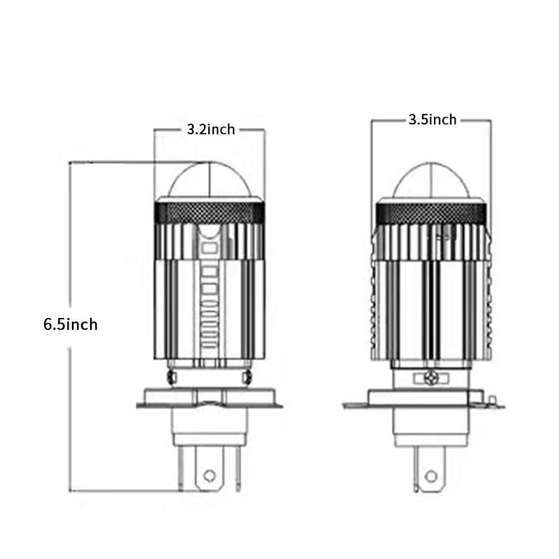 Lp05 PRO 50W 5000lm Motorcycle LED Headlight with Projector Lens Driving Fog Light Motorcycle LED Headlight Bulb