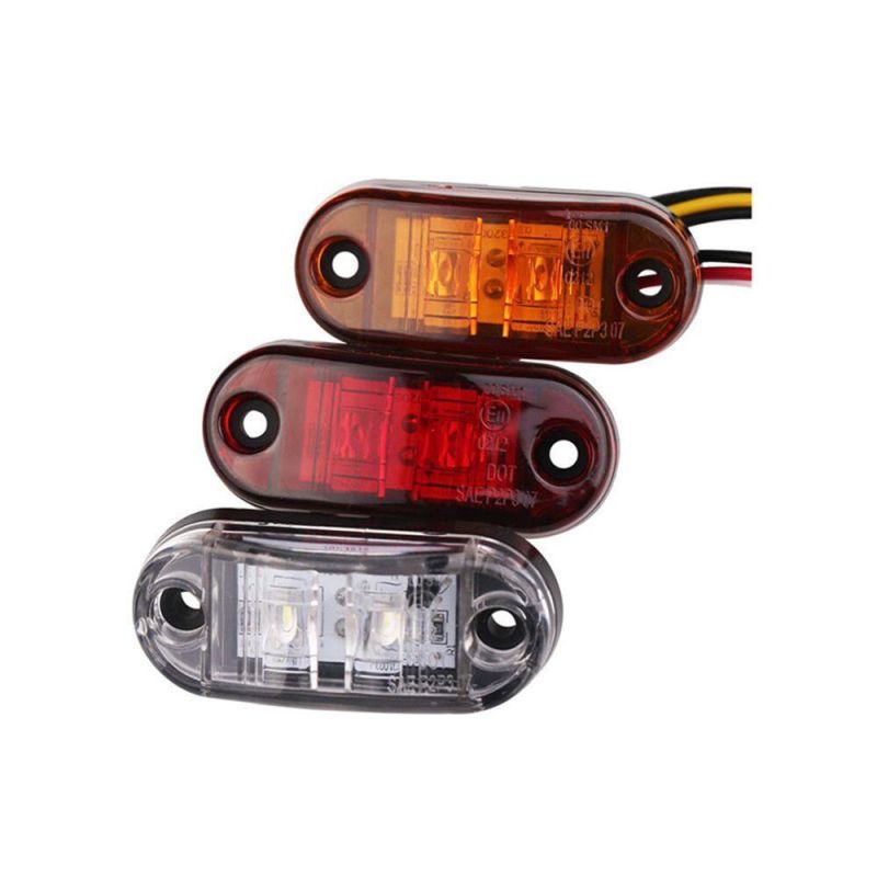 24V 12V LED Side Marker Lights for Trailer Trucks Caravan Side Clearance Marker Light Lamp Amber Red White 9-36V