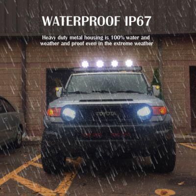 7&quot; Black Round Flood Light Pod off Road Fog Driving Roof Bar Lamp