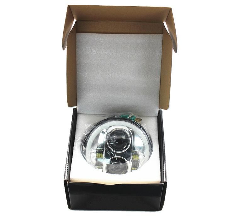 5.75 Inch Round 40W White DRL High/Low LED Motorcycle Headlight