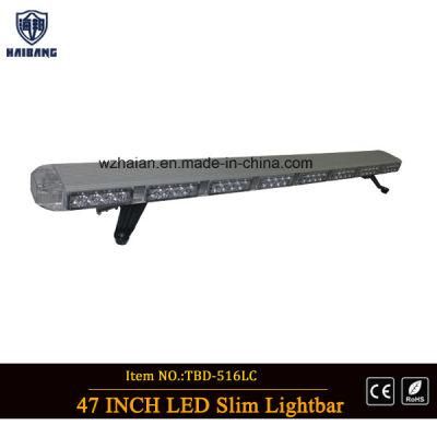 Super Slim Aluminum LED Warning Strobe Light Bar in Amber LEDs
