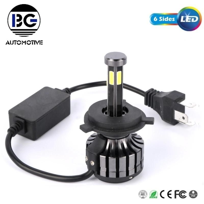 Hot Selling 6 Sides LED Headlights H1 H3 H7 H11 H4 9005 9006 LED Headlight LED Headlight for Car