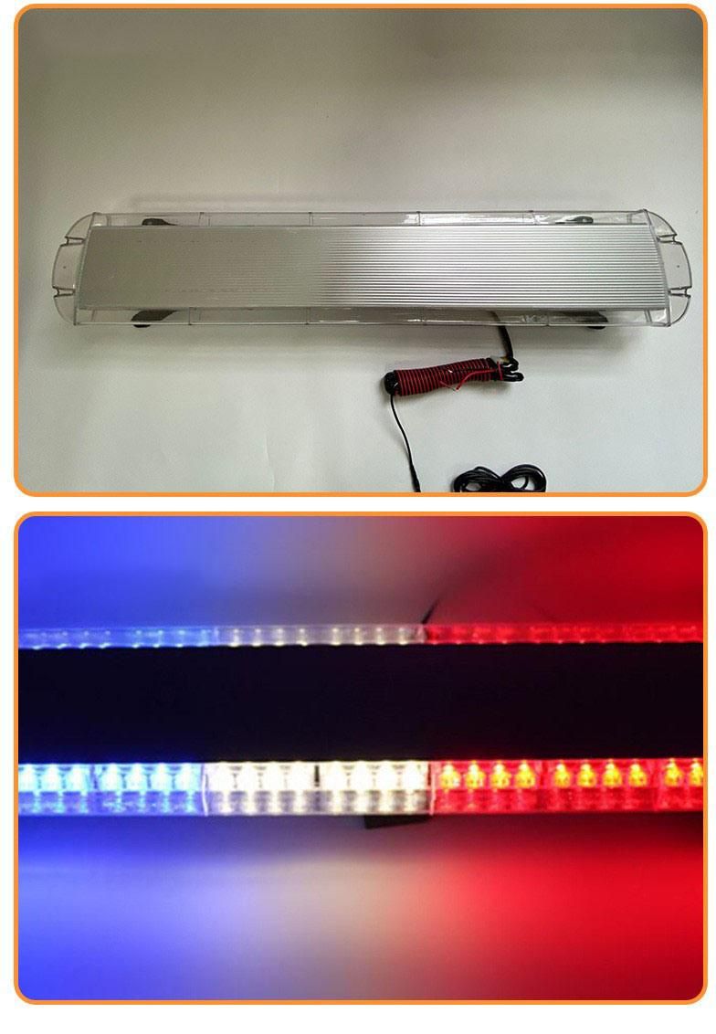 High-Power Strobe Lights Long Row of Roof Warning Lights for Engineering Vehicle Rescue Sprinkler Wrecker