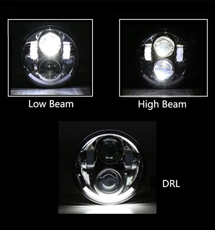 5-3/4" 5.75 Inch LED Headlight for Harley Motorcycle Moto LED Projector Headlight with Halo
