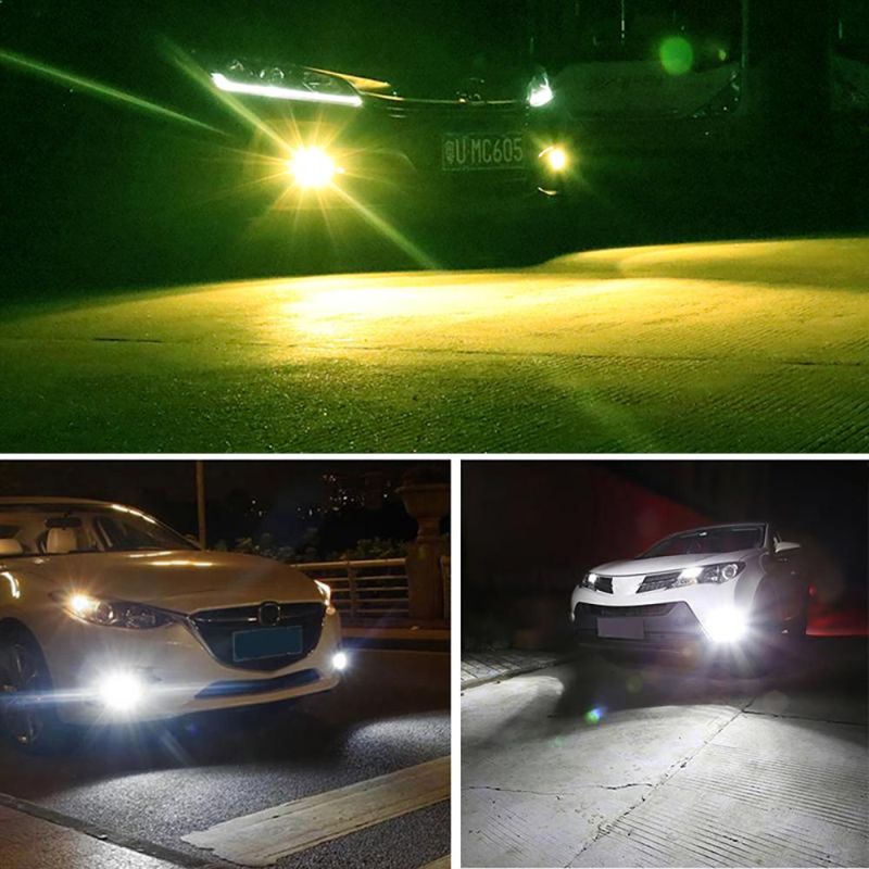 2PCS H8 H11 9005 Hb3 9006 Hb4 Car Fog LED Light Canbus DRL Car Driving Running Fog Lamp 20LED 2835 100W 12V White Green Yellow