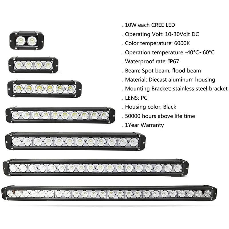 ATV 240W LED Single Row off-Road 4X4 Light Bar