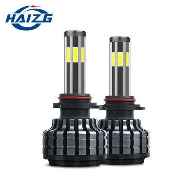 Haizg Auto Lighting System 6-Side LED Lights H1 H4 H7 H11 9005 9006 3 Colors Car LED Headlights Accessories Luces LED for Cars
