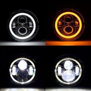 LED Headlights for Jeep Wrangler Jk Jku 2007-2018 ABS Angel Eye