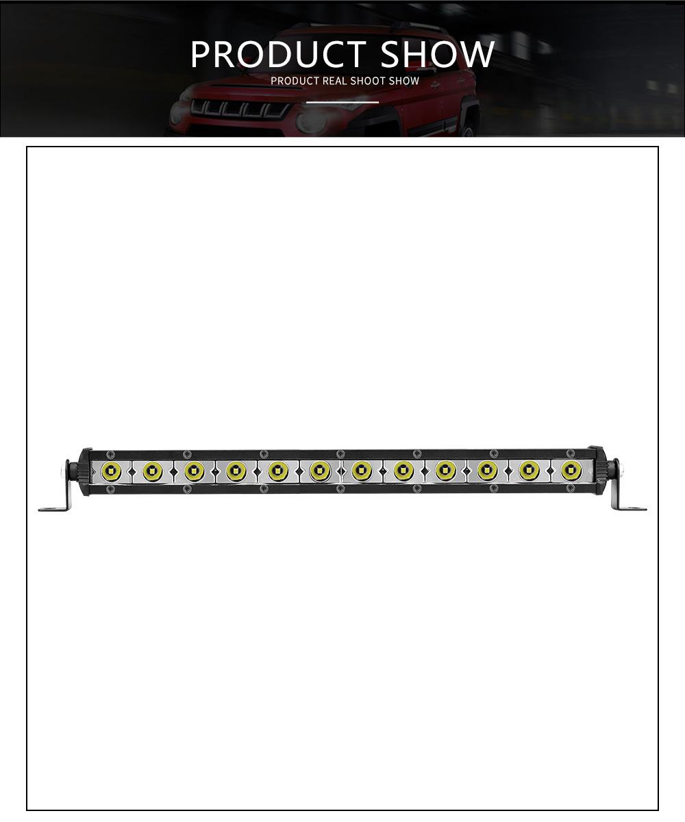 Dxz 12LED 36W 3030 Light Bar Single Row Spotlight Car Parts Automotive Lighting System Driving Light