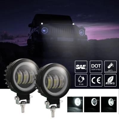 LED Passing Light Auxiliary Lamp for Harley Davidson Sportster Motorcycle White DRL Halo Angel Eyes Fog Light