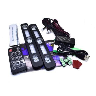 Car Decorations Light Interior Atmosphere Neon LED Strip Lights for Cars Underdash Remote Control Lighting