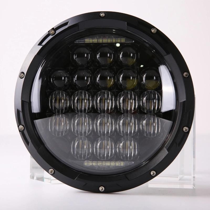 5D Lens 7" Round 126W LED Replacement Headlamp H4 Hi/Low Beam Headlight