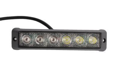 LED Work Light Spot Single Row LED Light Bar 18W Waterproof IP67 Work Light Strip for Car off Road Truck