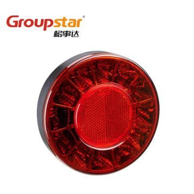 Manufacturer 4.5 Inch Round 10-30V LED Truck Trailer Indicator Stop Reverse Signal Tail Lamp Tail Lights