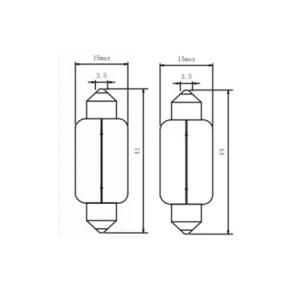 T15 C21W 12V 21W Sv8.5 LED Car Light Headlight Festoon Backup Fog Auto Lights Stop Halogen Bulbs Tail Turn Lamps for Car Bus and Truck