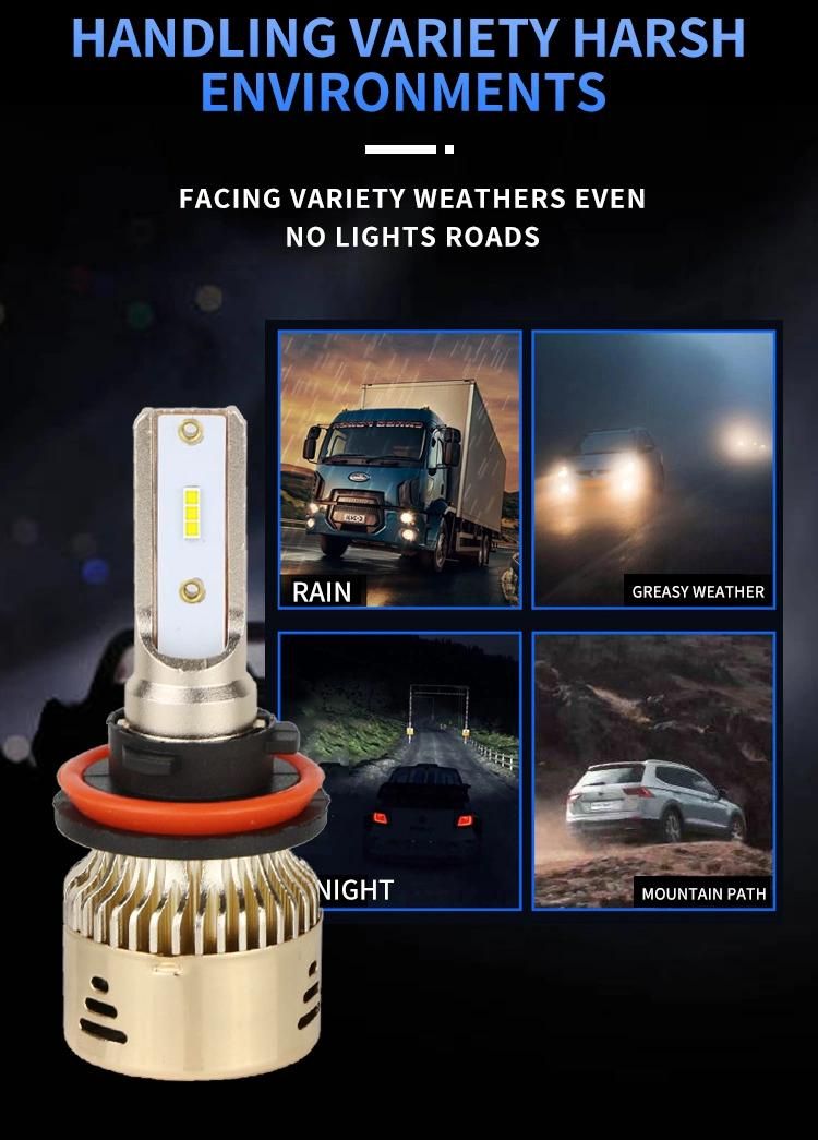 New Auto Lighting System Cooling Mini LED Bulbs LED H11 Headlamp H7 H11 LED Car Headlight