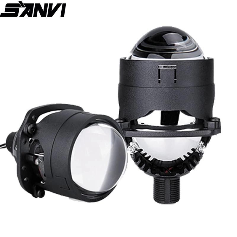 Sanvi Lk1 3 Inch 12V 69W 5500K Car Auto Bi LED Laser Projector Glass Lens Headlight Universal Car Retrofit Kits Laser Headlamp Motorcycle Lights Supplier