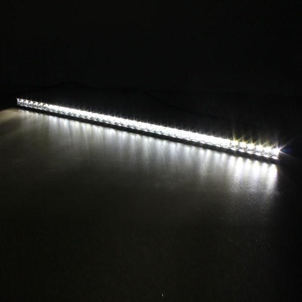 21′ ′ 100W Single Row LED Driving Light Bar Spot Flood Combo off Road Lights for Jeep, Cabin, Boat, SUV, Truck, ATV,