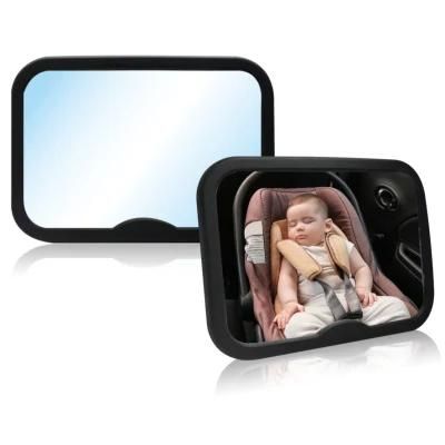 360 Degree Rotational Rectangle Universal ABS Acrylic Baby Infant Backseat Mirror for Car Seat