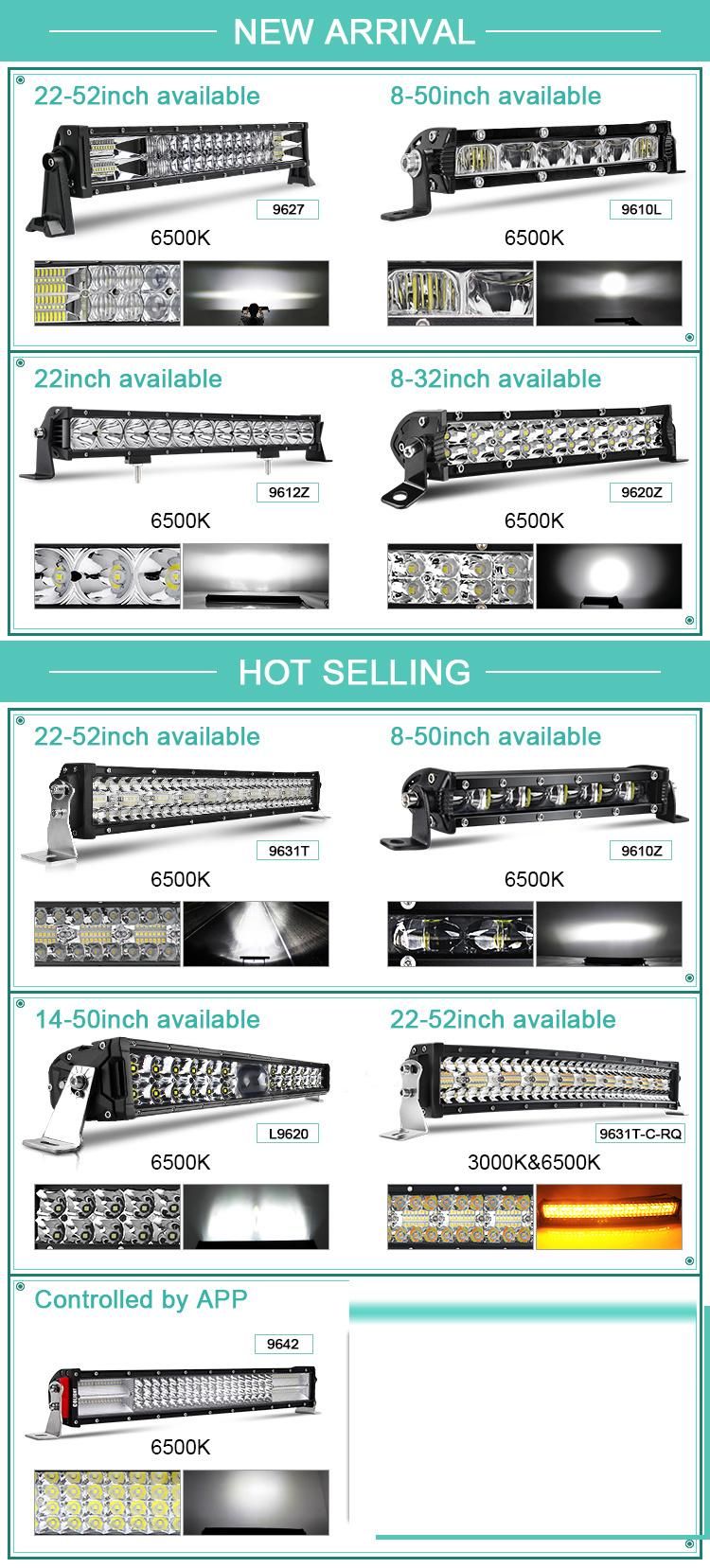 High Power LED Bar 200000lm 24V 12V Jeep 7 Inch 3 Triple Row 20inch 4X4 Offroad LED Light Bar