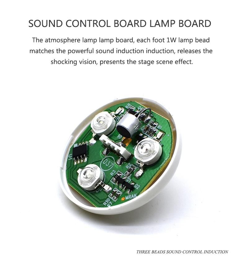 New Design LED USB Car Atmosphere Light DJ RGB Mini Colorful Music Sound Control Car Interior LED Light