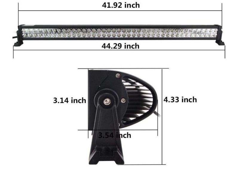 2 Rows Spot Flood 240W LED Light Bar for Jeep off Road