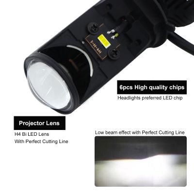 Auto Lamps Projector Headlight Lens 70W 6500K LED H4 Headlamp