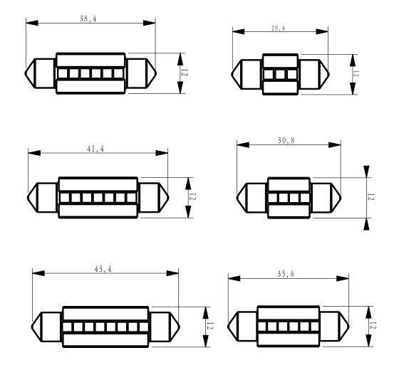 9-16V Canbus Bright Auto C5w C10W 36mm 6418 Festoon LED Bulb