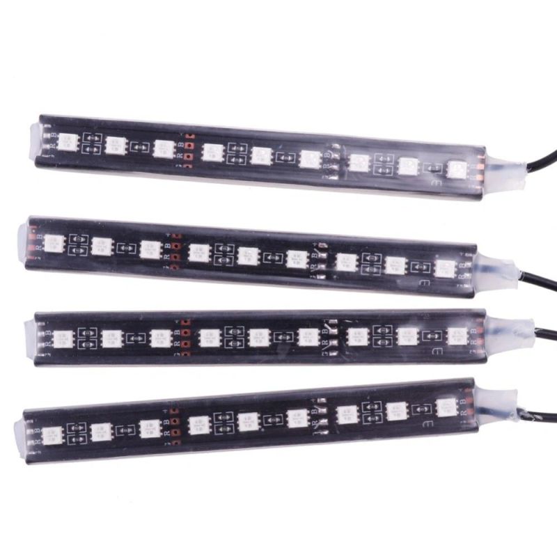Car RGB LED Strip Light LED Strip Lights Colors Car Styling Decorative Atmosphere Lamps Car Interior Light with Remote 12V