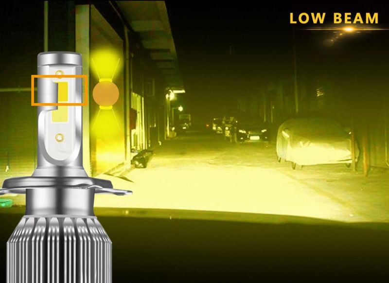 Top Quality 50W 5000lm C6 Puls Dual Color H7 LED Car Light Car Headlight
