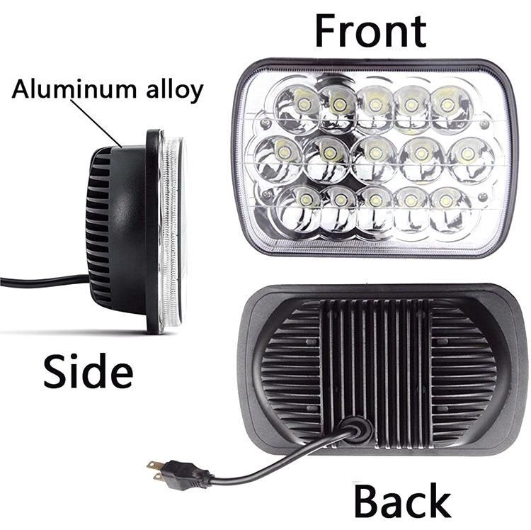 Car Accessries High Low Beam 7" Headlamp for Jeep Wrangler Yj Cherokee Xj 5X7" 7X6" LED Headlight