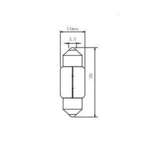 T11 C5w 24V 5W Sv8.5 Festoon Backup Fog Auto Bulbs Stop Lights Tail Turn Lamps Headlight Halogen for Car Bus and Truck