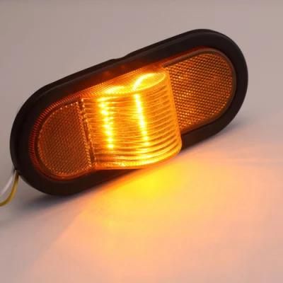 Manufacturer High Quality Trailer Truck Side Marker 6 Inch Oval Outline 24 Volt LED Indicator Lights