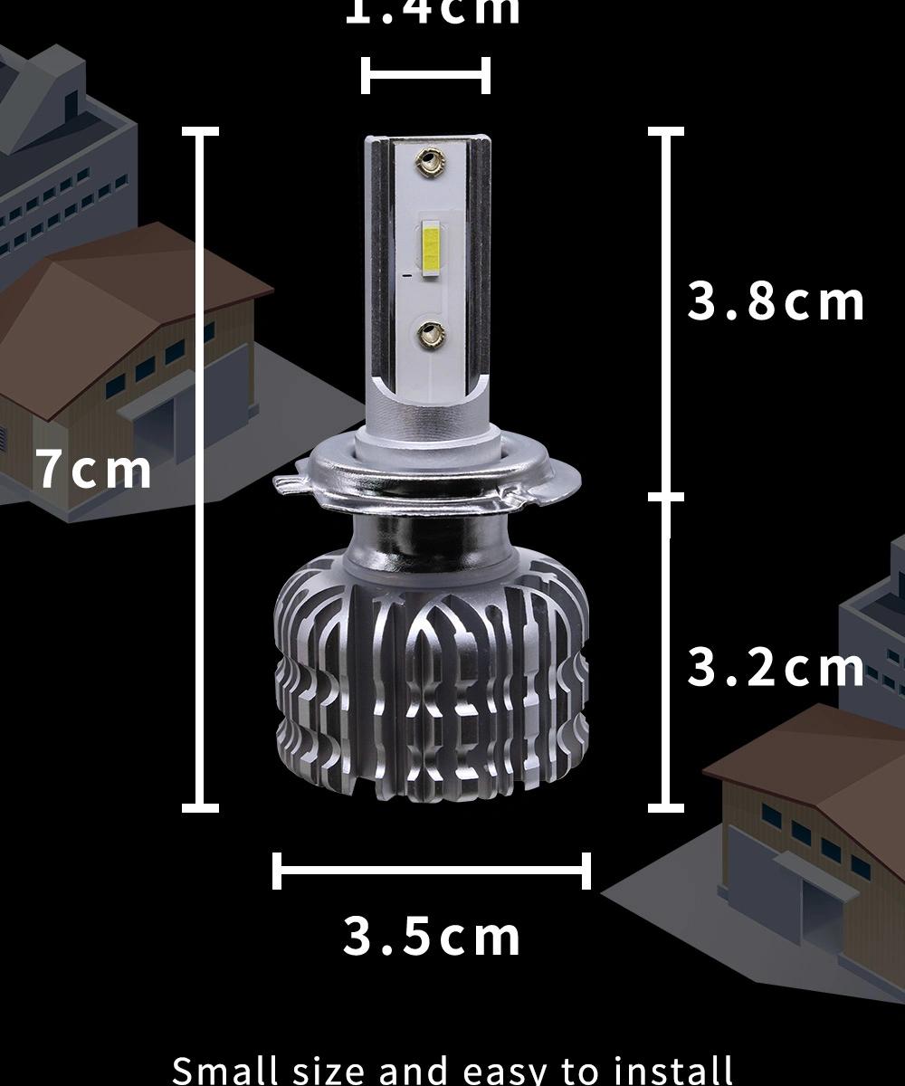 Fanless S1 K1 LED H4 Hb2 Headlight High&Low Auto Light