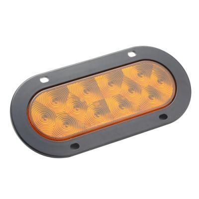 Factory Lifetime Service Waterproof DOT 24V 12V 6 Inch Oval LED Rear Stop Tail Lights Trailer Truck Signal Lights