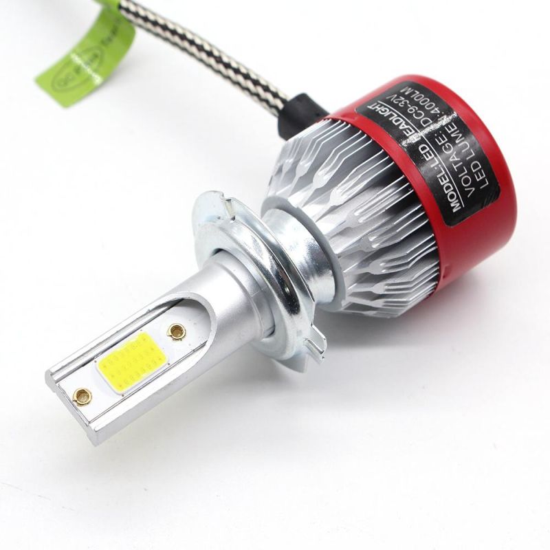1PCS COB 9006 9005 H1 H11 H4 9004 H7 Hb4 C6 72W 8000lm LED Car Headlight Kit Turbo Light Bulbs 6000K Red