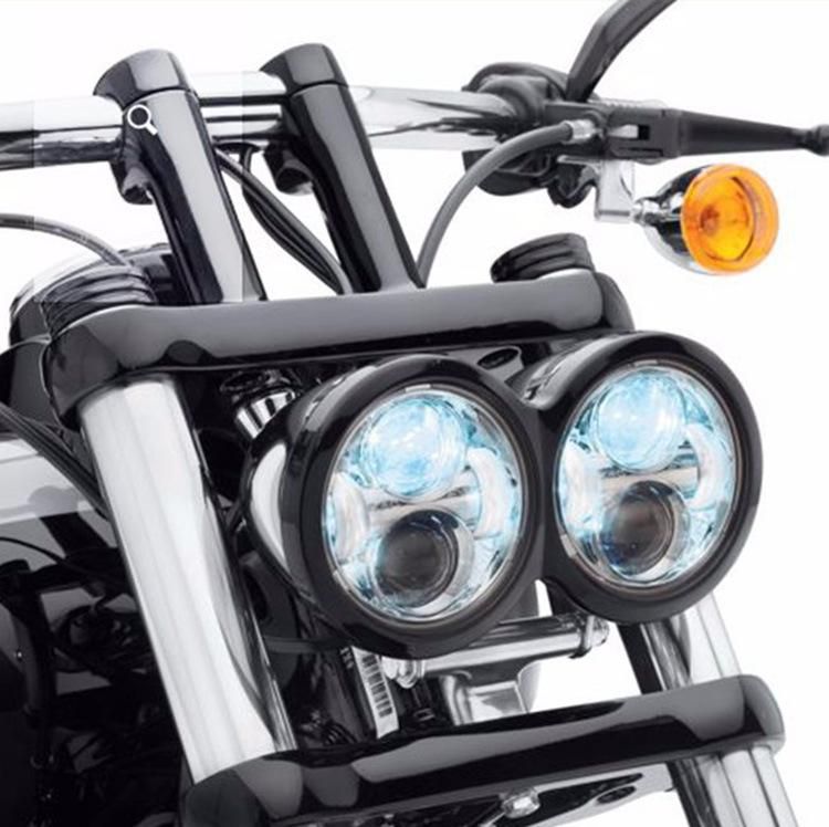 Motorcycle 5 Inch Moto Round Headlamps for Harley Dyna Fxdf Model Driving Lamps 5" Fat Bob Projector LED Headlight