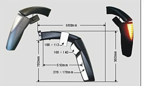 Bus Parts Mirror with a Turn Signal Light for Export